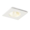 BENDY LED 7W SQ-R VÝPRODEJ Stropní, vestavné, bodové svítidlo, těleso hliník, povrch šedostříbrná, sklo čiré, LED 7W, COB teplá 3000K, 630lm/cca 32W žár, Ra80, 230V/350mA na kabelu, IP2 náhled 3