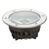 BANDUS IP67 Zemní svítidlo kruhové, těleso hliník, rám nerez, sklo čiré, LED 20W, 1450lm/cca jako 75W žár, teplá 3000K, vyzař 120°, 230V, IP67, d=200mm, h=105mm, vč. mont boxu náhled 2