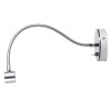 BORIS FLEXI VÝPRODEJ Nástěnné svítidlo, těleso kov, povrch chrom, LED 3W, teplá 3000K, vyzař úhel 45°, vč. trafa 230V/700mA, d=35mm, flexibilní rameno husí krk l=440mm, vč vypín náhled 3