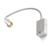 BRANDI nástěnná FLEXI Nástěnné bodové svítidlo, kov, povrch nikl mat,LED 1x3W, teplá, 210lm/cca jako 12W žár, vyzař úh 40°, 230V, IP20, tř.1, d=30mm, flexib ram, husí krk l=420mm, vč vyp náhled 3