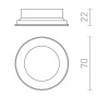 COELE kroužek Dekorativní kroužek pro bodové svítidlo, materiál hliník, povrch bílá, rozměry d=70mm, h=22mm. náhled 4
