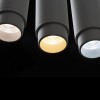 COEPI 1F 12W, CCT, TRIAC Bodové svítidlo do 1-fázové lišty, nastav směr svícení, hliník, černá, LED 12W, přepínačem CCT nast. teplota teplá 3000K-denní 5000K, stmív TRIAC, vyzař. úhel 10°-60°, 230V, IP20, d=53mm, h=205mm náhled 4