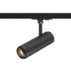 COEPI 1F 12W, CCT, TRIAC Bodové svítidlo do 1-fázové lišty, nastav směr svícení, hliník, černá, LED 12W, přepínačem CCT nast. teplota teplá 3000K-denní 5000K, stmív TRIAC, vyzař. úhel 10°-60°, 230V, IP20, d=53mm, h=205mm náhled 1