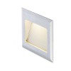 CABALA Vestavné svítidlo do stěny, těleso hliník, povrch broušený hliník, LED 1W, teplá 3000K, 96m/cca 5W žár, 350mA, IP20, tř.3, 87x87x35mm, vč. mont. boxu, svítí dolů náhled 2