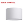 DIONE 55/30 Stínítko, materiál textil povrch vnější černá/ vnitřní měděná fólie, pro žárovku max 23W, d=550mm, h=300mm náhled 2