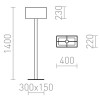 NUMIN STAND LAMP 1x42W E27 Stojací lampa, základna kov, povrch chrom lesk, stínítko textil bílá, pro žárovku 1x42W, E27, 230V, IP20, tř.2. rozměry stínítko 400x220x230mm včetně základny h=1400mm náhled 2