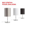 CIA T ZÁKLADNA Základna stolní lampy, materiál kov, povrch chrom lesk, pro žárovku 1x42W, E27 A60, 230V, IP20, tř.1, d=125mm, h=255mm, s vypínačem, POUZE ZÁKLADNA, STÍNÍTKO SAMOSTATNĚ náhled 9