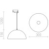 DARDITA PENDANT 1x42W E27 Závěsné svítidlo na třiokrouhlou napájecí lištu, těleso kov, stínítko kov, povrch lak černá mat, pro žárovku 1x42W, E27, 230V, IP20, tř.1. rozměry d=300mm h=150mm, včetně závěsu l=1350mm, lze náhled 3