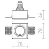 NIMNA ROUND 1x35W GU10 Stropní vestavné bodové svítidlo komínkové, tvar kruh, těleso sádra bílá, pro žárovku 1x35W, GU10, 230V, IP20, tř.2. rozměry 78x78x46mm náhled 3