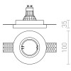 ALTR ROUND 1x35W GU10 Stropní vestavné bodové svítidlo kruhové, těleso sádra bílá, pro žárovku 1x35W, GU10, 230V, IP20, tř.2. rozměry d=100mm h=35mm náhled 3