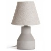 BRETNIA TABLE LAMP 1x12W E14 Stolní dekorativní lampa, těleso beton šedá, stínítko textil šedá, pro žárovku 1x12W, E14, 230V, IP20, tř.2. rozměry d=150mm h=235mm náhled 1