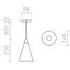 DRIBI PENDANT 1x28W E27 Závěsné svítidlo, základna kov černá lak, stínítko beton šedá a dřevo, pro žárovku 1x28W, E27, 230V, IP20, tř.2. rozměry stínítko d=148mm h=230mm, včetně závěsu l=1030mm, lze zkrátit náhled 3