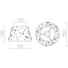 BUTOWHI3 Stínítko svítidla, těleso textil, barva bílá, dekorováno barevnými knoflíky, pro žárovku max 28W, rozměr d=250mm h=158mm, závěsný kabel s objímkou dodáván SAMOSTATNĚ náhled 3