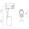 MAREMNA Bodové svítidlo, nastavitelný směr svícení, těleso kov, povrch lak černá, krycí sklo čiré, LED 1x8W, teplá 3000K, 720lm, Ra80, 230V, IP20, rozměry 85x45x200mm náhled 3