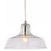 ABIGI PENDANT 1x28W E27 Závěsné svítidlo, základna kov, povrch chrom lesk, krycí sklo čiré, pro žárovku 1x28W, E27, 230V, IP20, tř.1. rozměry těleso d=240mm h=140mm, včetně závěsu h=1240mm, lze zkrátit náhled 1