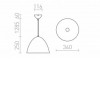 BOLDA E27 1x42W Závěsné svítidlo, těleso kov, povrch vnější hliník, vnitřní zlatá, pro žárovku 1x42W, E27, 230V, IP20, tř.1, rozměry d=480mm, vč závěsného kabelu l=1285mm lze zkrátit náhled 11