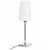 MAGADA TABLE 1x28W E27 Stolní lampa, těleso kov, povrch chrom lesk a lak černá mat, stínítko textil černá, pro žárovku 1x28W, E27, 230V, IP20, tř.2. rozměry základna 140x140mm, h=590mm, vč. vypínače na kabelu náhled 2