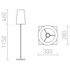 MAGADA STAND 1x28W E27 Stojací lampa, těleso kov, povrch chrom lesk a lak černá mat, stínítko textil černá, pro žárovku 1x28W, E27, 230V, IP20, tř.2. rozměry základna 300x300mm, h=1610mm, vč. vypínače na kabelu náhled 4