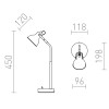 TERECH TABLE LAMP 1x9W GU10 Stolní lampa, nastavitelný směr svícení, základna kov, stínítko kov, povrch lak černá mat, pro žárovku 1x9W, GU10, 230V, IP20, tř.1. rozměry d=118mm h=450mm náhled 4