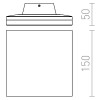 GROUGA ROUND Stropní venkovní svítidlo, základna kov, povrch lak bílá mat, difuzor plast opál, LED 1x9,6W, teplá 3000K, 460lm, Ra80, 230V, IP54, tř.1. rozměry 150x150x50mm náhled 4