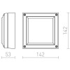 RALALIDO Stropní venkovní svítidlo, základna kov, povrch lak černá antracit, difuzor plast opál, pro žárovku 1x9W, GX53, 230V, IP54, tř.1. rozměry 142x142x53mm náhled 3