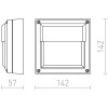 RALALIDO WALL Nástěnné venkovní svítidlo, základna kov, povrch lak černá antracit, difuzor plast opál, pro žárovku 1x18W, E27, 230V, IP54, tř.1. rozměry 217x217x80mm náhled 3