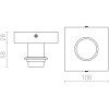 MINETA SQUARE 1x53W E27 Stropní přisazené svítidlo čtvercové, základna kov, povrch chrom lesk, pro žárovku 1x53W, E27, 230V, IP20, tř.1. rozměry 108x108x86mm náhled 2