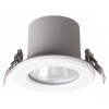 UTRECHRE Stropní, podhledové bodové svítidlo, těleso kov, povrch lak bílá, krycí sklo čiré, LED 1x15W, teplá 3000K, 1100lm, Ra80, 230V, do koupelny IP65, tř.1. rozměry d=142mm h=97mm náhled 2