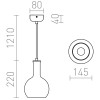 NETIVA2 PENDANT 1x28W E14 Závěsné svítidlo, základna kov lak bílá s detaily chrom lesk, těleso dřevo, difuzor sklo opál, pro žárovku 1x28W, E14, 230V, IP20, tř.1. rozměry d=145mm h=220mm, včetně závěsu l=1430mm, lze zkrátit náhled 3