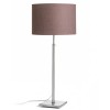 NERMON TABLE LAMP 1x42W E27 Stolní lampa, stavitelná výška, základna kov, povrch nikl mat, stínítko textil hnědá, pro žárovku 1x42W, E27, 230V, IP20, tř.2. rozměry d=300mm h=796mm náhled 1