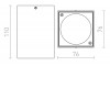 TORTEN Q 1X35W GU10 VÝPRODEJ Stropní, přisazené, bodové, čtvercové svítidlo, základna kov, povrch vnější bílá, vnitřní černá, pro žárovku 1x35W, GU10, ES50, 230V, IP20, tř.1, rozměry 76x76x110mm náhled 5