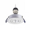 COLINA GU10 1x50W KRUH Vestavné, stropní, bodové svítidlo, výklopné +-30°, těleso hliník, povrch broušený, pro žárovku 1x50W, GU10, ES50, 230V, IP20, tř.1, rozměry d=92mm, h=90mm náhled 1