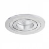 COLINA GU10 1x50W KRUH Vestavné, stropní, bodové svítidlo, výklopné +-30°, těleso hliník, povrch broušený, pro žárovku 1x50W, GU10, ES50, 230V, IP20, tř.1, rozměry d=92mm, h=90mm náhled 3