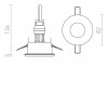 WOROSO GU10 1x35W Vestavné, stropní, bodové svítidlo, těleso hliník, povrch bílá, difuzor sklo opál, pro žárovku 1x35W, GU10, 230V, do koupelny IP54, tř.1, rozměry d=82mm, h=139mm náhled 4