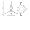 DORENTA Vestavné, stropní, bodové, komínkové svítidlo, těleso hliník, povrch černá, pro žárovku 1x35W, GU10, ES50, 230V, do koupelny IP65, tř.1, rozměry d=85mm, h=150mm náhled 6