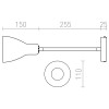 RUMLA WALL 1x28W E27 VÝPRODEJ Nástěnné svítidlo lampa, flexibilní rameno, husí krk, základna kov, stínítko kov, povrch lak černá mat s detaily nikl mat, pro žárovku 1x28W, E27, 230V, IP20, tř.1. rozměry d=110mm, vč. ra náhled 5