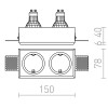 NAMA 2x35W GU10 Stropní vestavné bodové svítidlo komínkové, těleso sádra bílá, pro žárovku 2x35W, GU10, 230V, IP20, tř.2. rozměry 150x78x46mm náhled 4