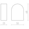 KONCOVÉ KRYTKY PRO svítidlo NINTRUP Koncové krytky pro svítidlo NINTRUP, těleso plast, povrch lak šedostříbrná mat, rozměry 25x50x68mm náhled 4