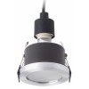 MEDENDE 1x35W GU10 Stropní, podhledové bodové svítidlo, těleso kov, povrch hliník mat, difuzor sklo mat, pro žárovku 1x35W, GU10, 230V, do koupelny IP44, tř.2. rozměry d=80mm h=57mm náhled 3