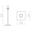 MENRA TABLE 1x28W E27 Stolní lampa, těleso kov, povrch práškový lak šedá, pro žárovku 1x28W, 230V, IP20, tř.2. rozměry základna 150x150mm h=520mm náhled 4