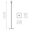 MENRA STAND 1x28W E27 Stojací lampa, těleso kov, povrch práškový lak černá, pro žárovku 1x28W, 230V, IP20, tř.2. rozměry základna 228x228mm h=1310mm náhled 4