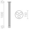 RUBLO 3x28W E27 Stropní přisazené svítidlo, flexibilní rameno, husí krk, zákldana kov, povrch lak černá, pro žárovku 3x28W, E27, 230V, IP20, tř.1. rozměry d=150mm vč. 3 ramen l=1090mm náhled 3