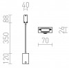 NIGTIO WALL Nástěnné svítidlo, flexibilní rameno, husí krk, těleso kov lak černá mat, dif plast mat, LED 1x4,2W, teplá 3000K, 300lm, Ra80, 230V, IP20, tř.1. rozměry 70x26x120mm, rameno l=438mm, vč. vypínače náhled 3