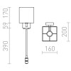 QUEROTA 1x28W E27 A Nástěnné svítidlo, základna kov, povrch nikl mat, stínítko textil bílá, pro žárovku 1x28W, E27 + LED 1x3W, 3000K, 180lm, 230V, Ra80, IP20, tř.2. rozměry 160x160x229mm, rameno flexi l=390mm náhled 3