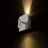 RENBA WALL Nástěnné svítidlo, nastavitelný směr svícení, těleso kov, povrch lak černá mat a chrom lesk, krycí sklo čiré, LED 2x3W, teplá 3000K, 300lm, Ra80, 230V, IP20, tř.2. rozměry 120x120x120mm náhled 2