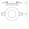 GARONIE Vestavné, stropní svítidlo, těleso hliník, povrch bílá, difuzor plast opál, LED 18W, 1200lm, teplá 3000K, Ra80, 230V, IP20, tř.1, rozměry d=225mm, h=20mm náhled 9