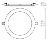 GARONIE Vestavné, stropní svítidlo, těleso hliník, povrch bílá, difuzor plast opál, LED 18W, 1200lm, teplá 3000K, Ra80, 230V, IP20, tř.1, rozměry d=225mm, h=20mm náhled 11