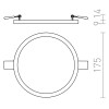 GREHAM IN LED 1X18W STMÍVATELNÉ Stropní vestavné svítidlo, základna kov, rámeček chrom černá, difuzor plast opál, LED 1x18W, teplá 3000K, 1620lm, Ra80, stmív TRIAC, 230V, IP20, tř.2. rozměry d=175mm h=9mm náhled 8