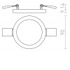 GER LED 6W STMÍVATELNÉ Vestavné, stropní svítidlo, základna kov, rámeček chrom lesk, difuzor plast opál, LED 6W, 540lm, teplá 3000K, Ra80, stmívatelné TRIAC, 230V, IP20, tř.2, rozměry d=90mm, h=23mm náhled 7