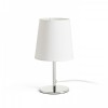 HERCENTO TL VÝPRODEJ Stolní lampa, základna kov, povrch chrom, stínítko textil černá, pro žárovku 1x15W, E14, 230V, IP20, tř.1, rozměry d=132mm, h=240mm, vč vypínače na kabelu náhled 2